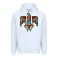 White thunderbird with sunflowers Premium Hoodie - BarkalooDesign