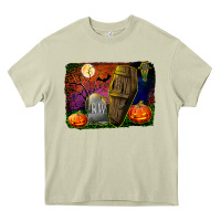 Mossy headstone and coffin background Heavy Core Tee - BundleAndBundleShop
