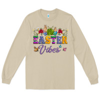 Mushroom easter vibes and butterfly with bunny and flowers Long Sleeve Tee - Artiststas