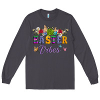 Smoke easter vibes and butterfly with bunny and flowers Long Sleeve Tee - Artiststas