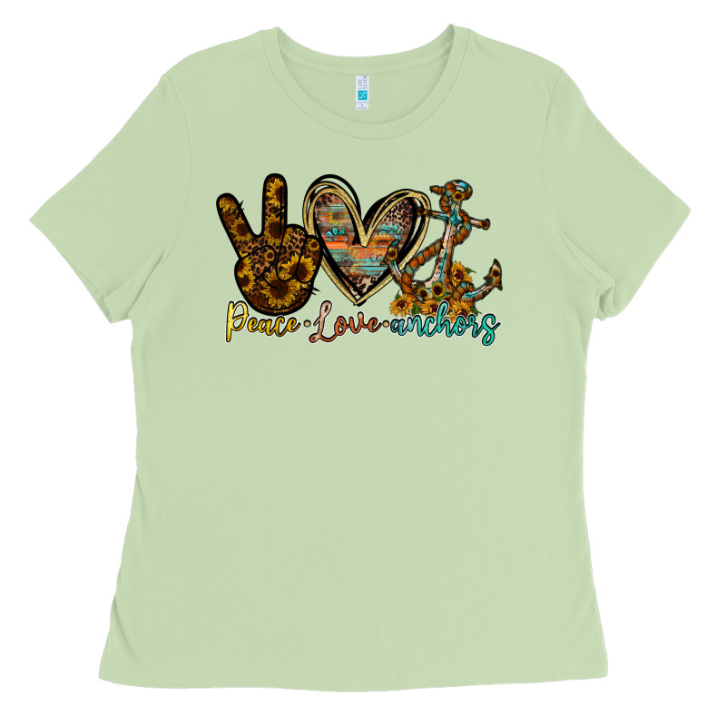 Peace Love Anchors Ladies Tee by RacoonDesign | Teevron