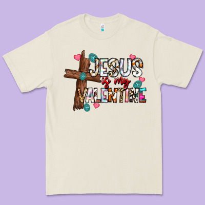 Jesus Is My Valentine Premium Tee Designed By Cowhidedigitalart