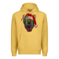 Antique Gold christmas bison Premium Hoodie - RanaPortraitStore