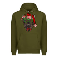 Army Green christmas bison Premium Hoodie - RanaPortraitStore