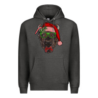 Charcoal Heather christmas bison Premium Hoodie - RanaPortraitStore