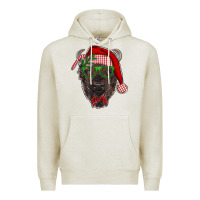 Oatmeal Heather christmas bison Premium Hoodie - RanaPortraitStore