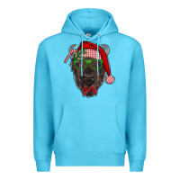 Ocean Blue christmas bison Premium Hoodie - RanaPortraitStore