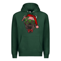 Sports Green christmas bison Premium Hoodie - RanaPortraitStore