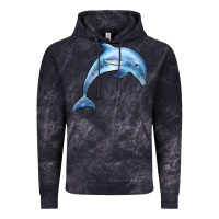 Cloud Black dolphin Vintage Hoodie - BarkalooDesign