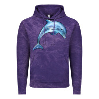 Cloud Purple dolphin Vintage Hoodie - BarkalooDesign