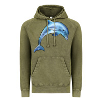 Vintage Olive dolphin Vintage Hoodie - BarkalooDesign
