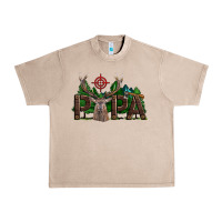 French Oak Western Papa Deer Hunting Urban Heavy Tee - LillyAllenDesigns