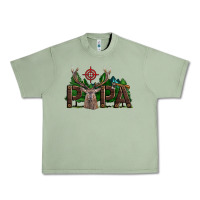 Oil Green Western Papa Deer Hunting Urban Heavy Tee - LillyAllenDesigns