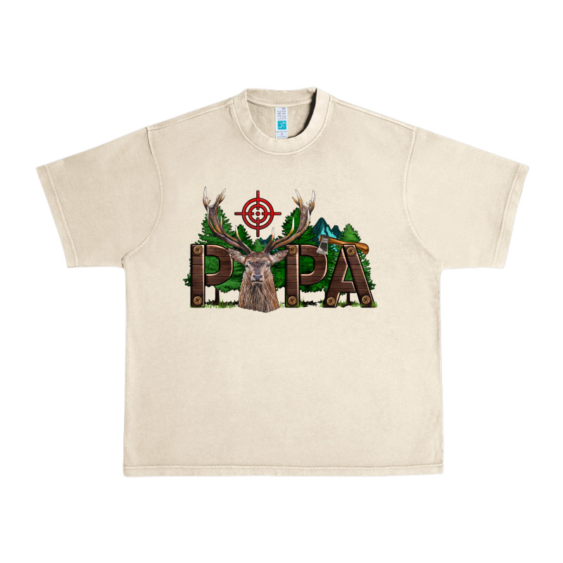 Western Papa Deer Hunting Urban Heavy Tee by LillyAllenDesigns | Teevron