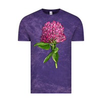 Cloud Purple Red Clover Illustrations Vintage Tee - LillyAllenDesigns