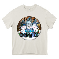 Cream Chillin With My Snowmies Heavy Core Tee - FaDigitalArtStudio
