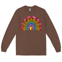 Chestnut easter and spring with flowers carrots butterfly and sunflower rainbow Long Sleeve Tee - Artiststas