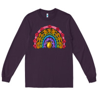 Plum easter and spring with flowers carrots butterfly and sunflower rainbow Long Sleeve Tee - Artiststas