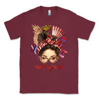 Burgundy nail queen messy bun with crown bbs Classic Tee - BundleAndBundleShop