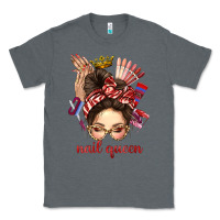 Charcoal Heather nail queen messy bun with crown bbs Classic Tee - BundleAndBundleShop