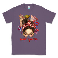Lavender nail queen messy bun with crown bbs Classic Tee - BundleAndBundleShop