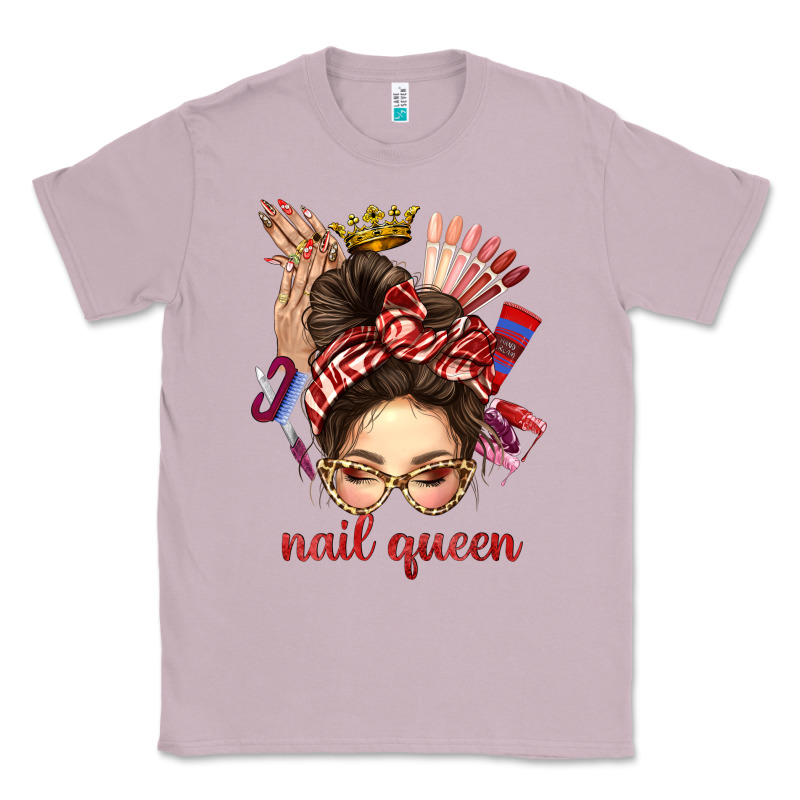 Nail Queen Messy Bun With Crown Bbs Classic Tee by BundleAndBundleShop | Teevron