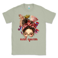 Matcha nail queen messy bun with crown bbs Classic Tee - BundleAndBundleShop