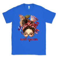 True Royal nail queen messy bun with crown bbs Classic Tee - BundleAndBundleShop