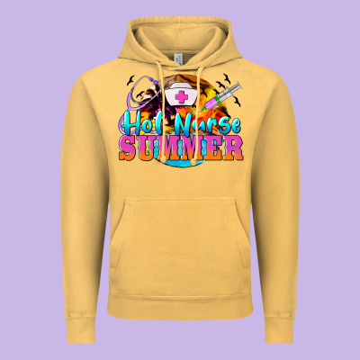 Hot Nurse Summer Vintage Hoodie Designed By Barkaloodesign