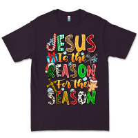Plum jesus is the reason for the season Premium Tee - CowhideDigitalArt