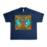Navy Western Faith Cross Butterfly Urban Heavy Tee - LillyAllenDesigns