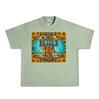 Oil Green Western Faith Cross Butterfly Urban Heavy Tee - LillyAllenDesigns