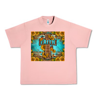 Salmon Western Faith Cross Butterfly Urban Heavy Tee - LillyAllenDesigns
