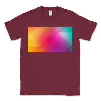 Burgundy multicolor abstract lines Classic Tee - chombo