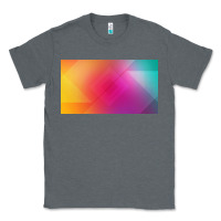 Charcoal Heather multicolor abstract lines Classic Tee - chombo