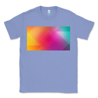 Colony Blue multicolor abstract lines Classic Tee - chombo