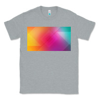 Heather Grey multicolor abstract lines Classic Tee - chombo