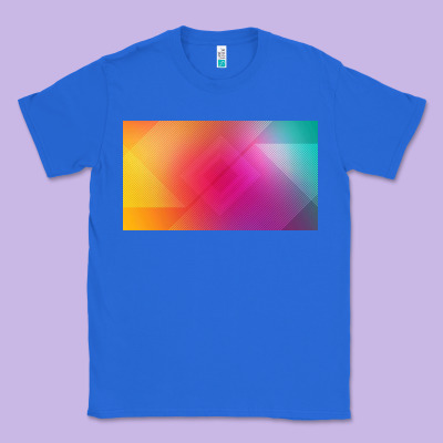Multicolor Abstract Lines Classic Tee Designed By Chombo