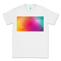 White multicolor abstract lines Classic Tee - chombo