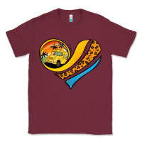 Burgundy Bus Driver Off Duty Heart Classic Tee - Jasminsmagicworld