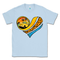 Dusty Blue Bus Driver Off Duty Heart Classic Tee - Jasminsmagicworld