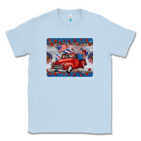 Dusty Blue american truck 4th of july mousepad Classic Tee - BarkalooDesign