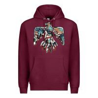 Burgundy American flag thunderbird Premium Hoodie - BarkalooDesign
