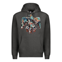Charcoal Heather American flag thunderbird Premium Hoodie - BarkalooDesign