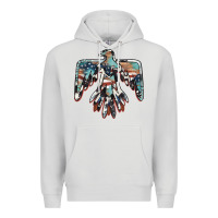 Dove Grey American flag thunderbird Premium Hoodie - BarkalooDesign