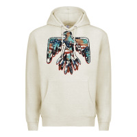 Oatmeal Heather American flag thunderbird Premium Hoodie - BarkalooDesign