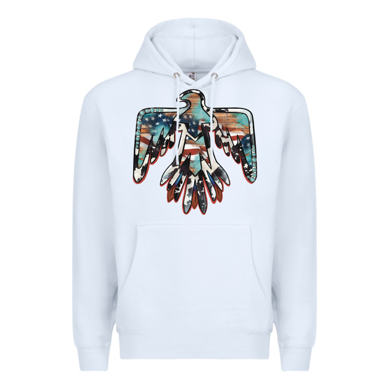 American Flag Thunderbird Premium Hoodie by BarkalooDesign | Teevron