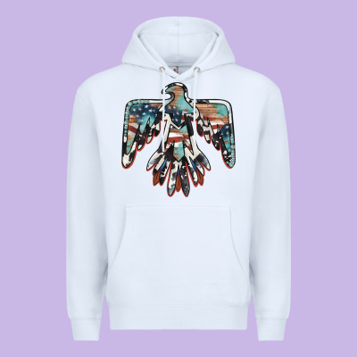 American Flag Thunderbird Premium Hoodie Designed By Barkaloodesign