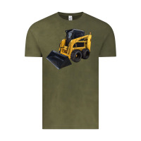 Vintage Olive Skid Steer Loader Vintage Tee - LillyAllenDesigns