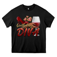 Black birthday diva Heavy Core Tee - BundleAndBundleShop